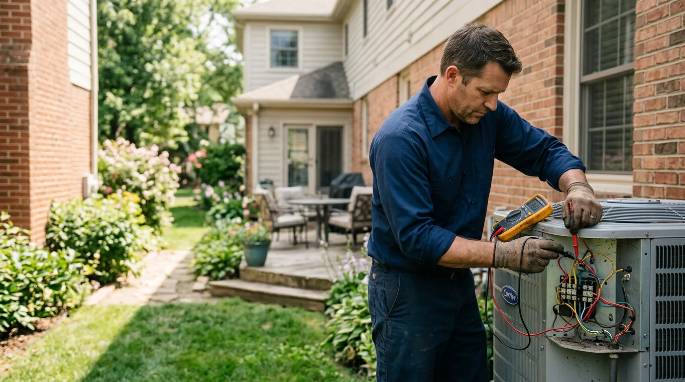 HVAC technician working near Needham Heights, MA